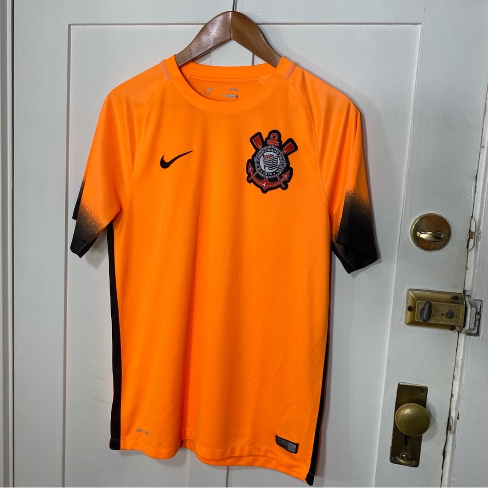 Nike Corinthians Bright Orange Short Sleeve Soccer Jersey S